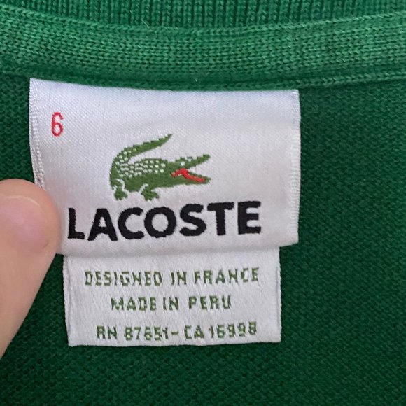Green Lacoste Polo - Picture 5 of 9
